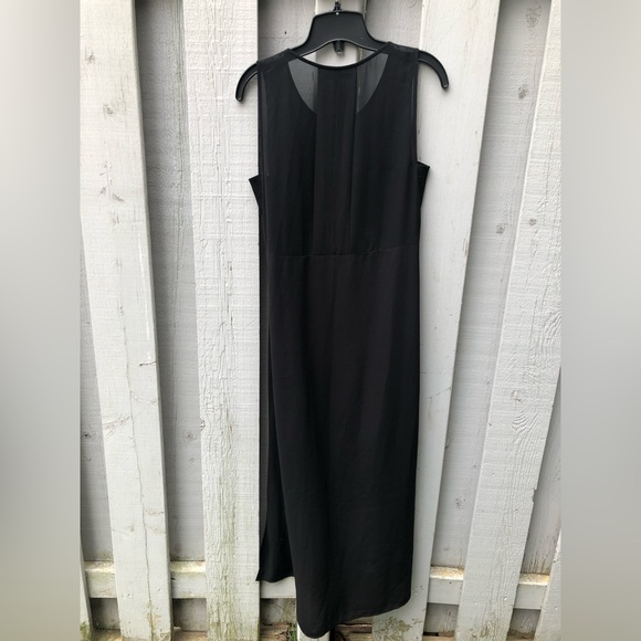 Oak + Fort Sheer Black High Low Sleeveless Dress - Size Small - Picture 2 of 8